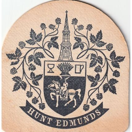 BEER MAT - HUNT EDMUNDS BREWERY - GOLD TAP BITTER - (Cat 009) - (1958)