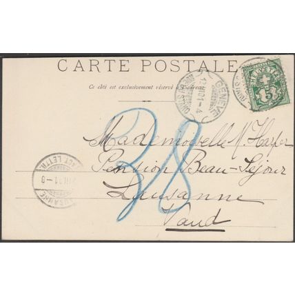 Théâtre et Musée Rath en Hiver, Genève, 1901 - Jullien Frères CPA