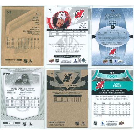 Pavel Zacha 6x card lot incl RC Rookie