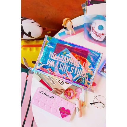 White Laser Waterproof Zipper Makeup Bag
