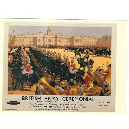 RAIL ADVERTISING B.R ARMY CEREMONIAL CARD NO BRP 10
