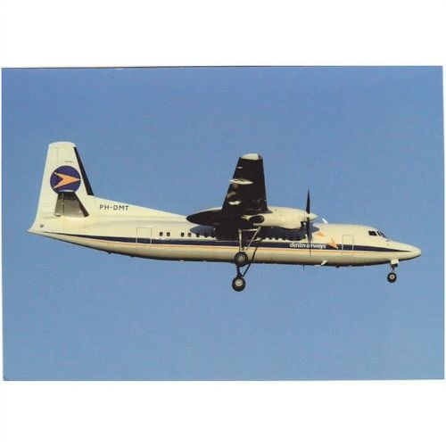 Denim Airways Fokker f.50 Aircraft Postcard (A23921)