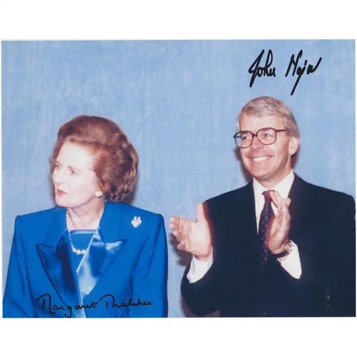 Margaret Thatcher / John Major Autograph , Original Hand Signed Photo