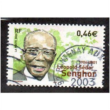 FRA 2002 46c 'L. SEDAR SENGHOR' FINE USED (EBID20-390)