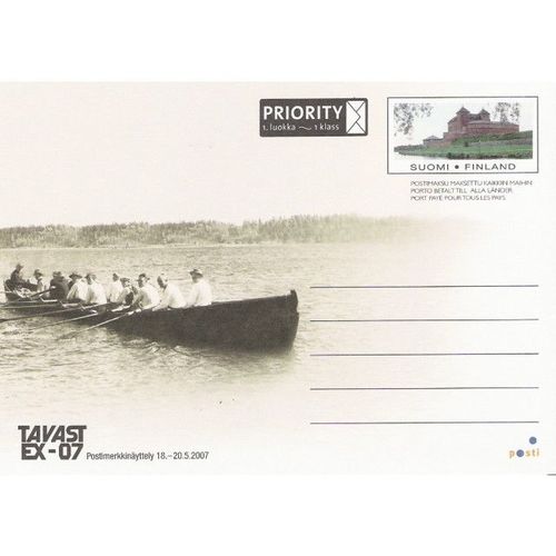Mi P 244: Postcard: 'TAVAST/EX-07' Philatelic Exhibition, Hameenlinna.