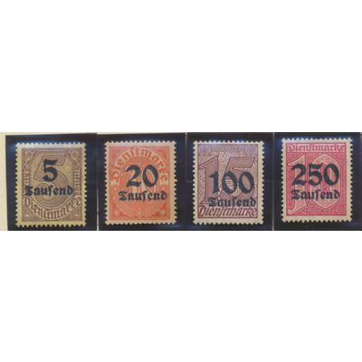 Germany Stamps Scott #O29 To O32, Mint Hinged