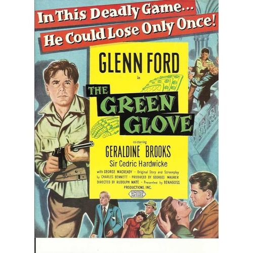 THE GREEN GLOVE Glenn Ford, Geraldine Brooks Original Mini-Poster