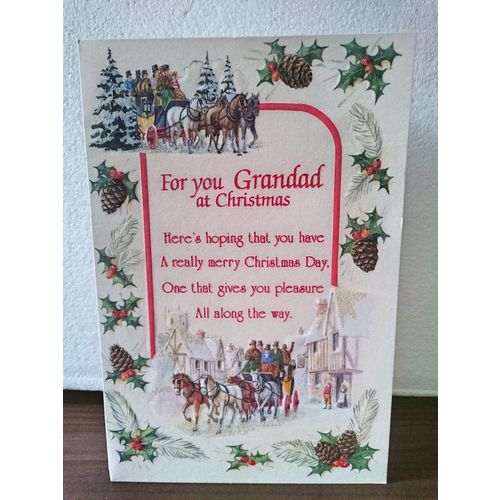 For you Grandad at Christmas - 02 - Glitter Card ** L@@K CLEARANCE SALE