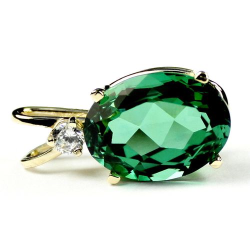 Russian Nanocrystal Emerald, 14KY Gold Pendant, P019