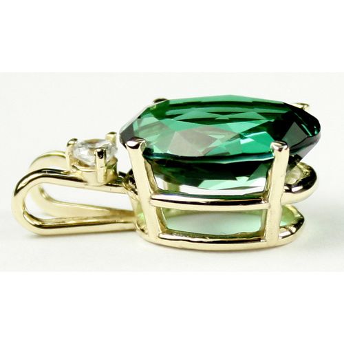 Russian Nanocrystal Emerald, 14KY Gold Pendant, P019