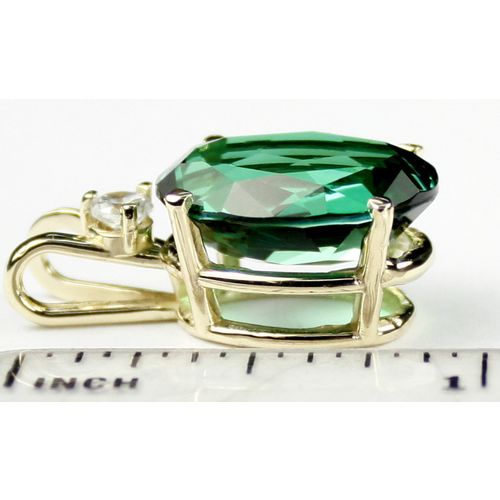 Russian Nanocrystal Emerald, 14KY Gold Pendant, P019