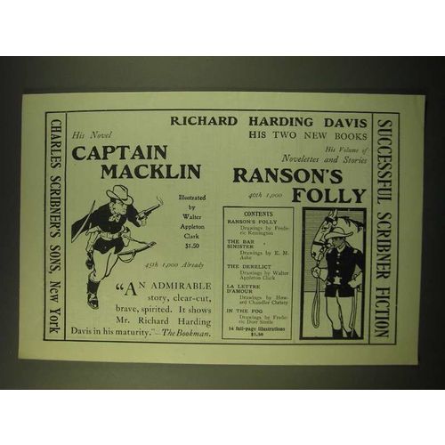 1902 Charles Scribner's Sons Ad - Richard Harding Davis his two new books His