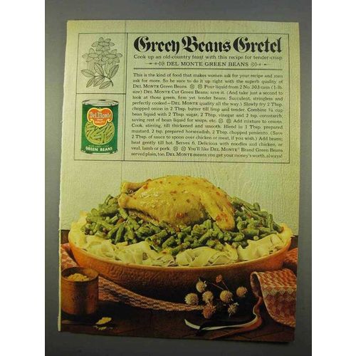 1963 Del Monte Green Beans Ad - Green Beans Gretel