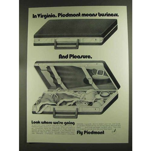 1972 Piedmont Airlines Ad - Means Business and Pleasure