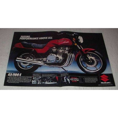 1982 Suzuki GS-1100E Motorcycle Ad - Performance