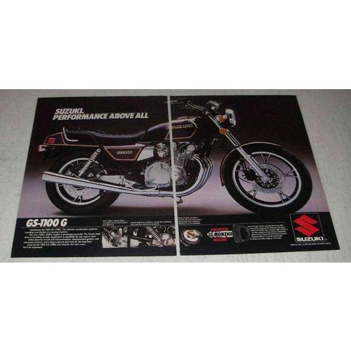 1982 Suzuki GS-1100G Motorcycle Ad - Performance