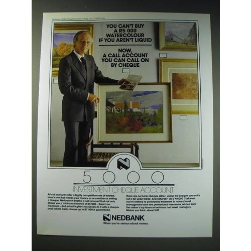 1987 Nedbank Bank N-5000 Investment Cheque Account Ad