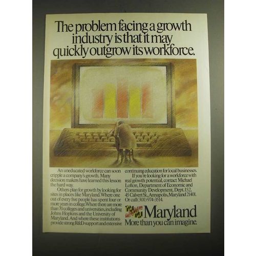 1987 Maryland Department of Economic and Community Development Ad - Outgrow
