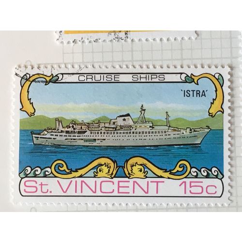 St Vincent 1974 Cruise Ships 15c Istra SG 387 Sc 371 postage stamp boat