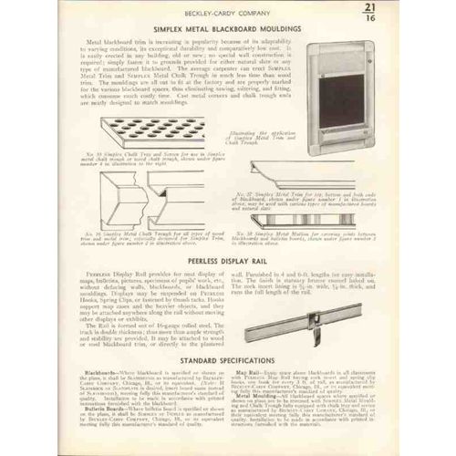 beckley-cardy company 1938 slatebestos blackboard vintage catalog