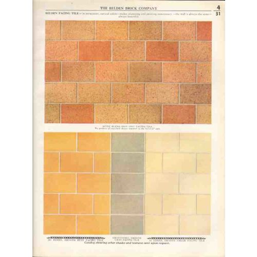 belden brick company 1938 vitritex facing tile face vintage catalog