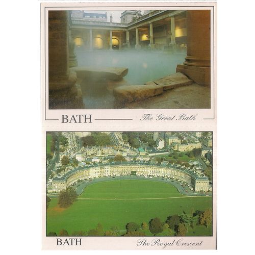 5 x BATH.SOMERSET. unused modern postcards in a strip.. =