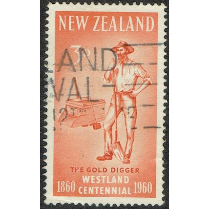 New Zealand 1960 Centenary of Westland Province 3d Orange Red SG779 GU