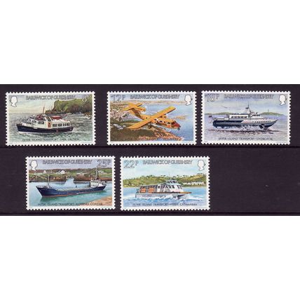GUERNSEY 1981 TRANSPORT SG 240 / 244 SET 5 VALS U/M MINT #2