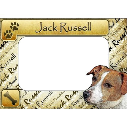 Jack Russell Picture Frame Fridge Magnet