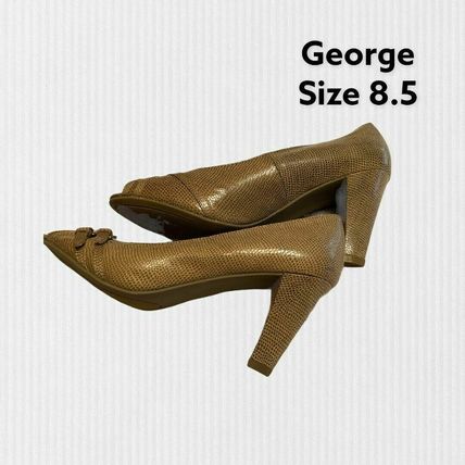 George Faux Snakeskin Heels