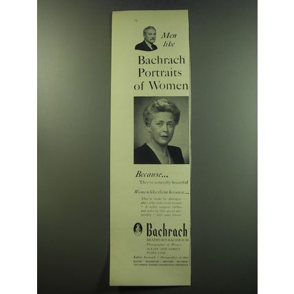 1949 Bradford Bachrach Photographer Advertisment - Men like Bachrach portraits