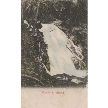 Plaat Klip South African Waterfall Old Postcard