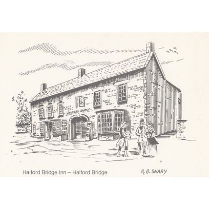 Halford Bridge Inn Artist Pub Postal Anniversary Northampton Postcard