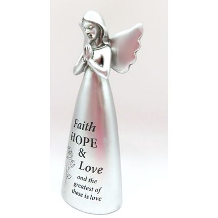 Faith 1 Corinthians 13:13 Angel Ornament 13 CM Gift Christians Figurine