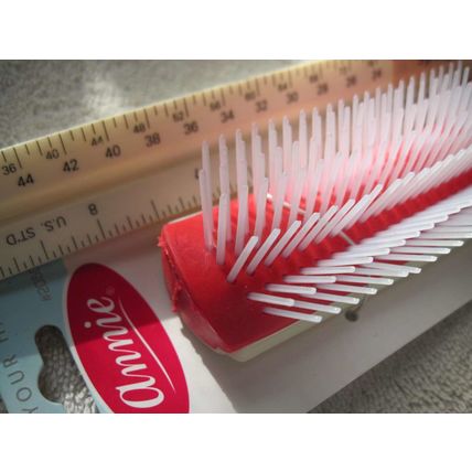 Annie Flare Rubber Cushion Base Hair Brush Stiff Plastic Bristles Denman Wig