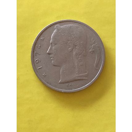 Umlaufmünze Belgien 5 Francs 1974 Belgique