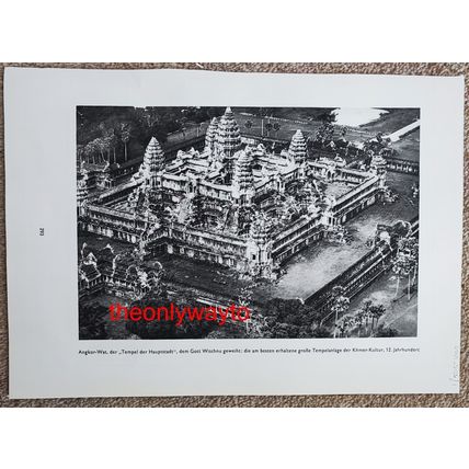 Towers of Bayon, Temple of Shiva, Angkor Thom, Cambodia, Photo Illustration 1935