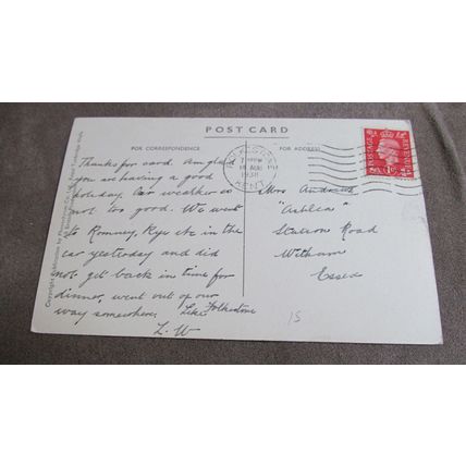 1938 fr Photochrom Postcard - Leas from Pier, Folkestone - Kent