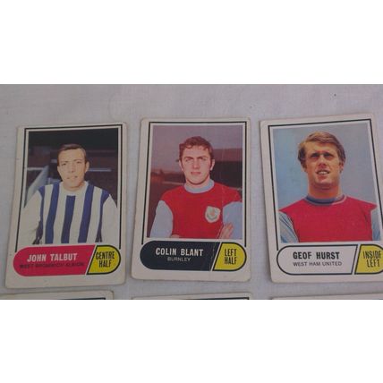 A&BC FOOTBALLERS (FOOTBALL FACTS 1-64 GREEN) 1969 x 9 Different Cards Fair/Good