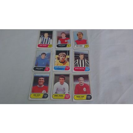 A&BC FOOTBALLERS (FOOTBALL FACTS 1-64 GREEN) 1969 x 9 Different Cards Fair/Good
