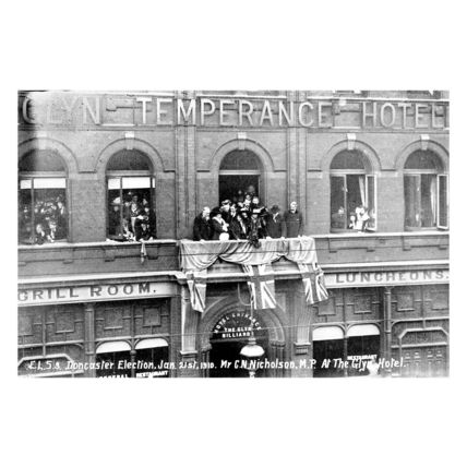 pu0057 - Elections 1910 at Glyn Hotel , Doncaster , Yorkshire - print 6x4