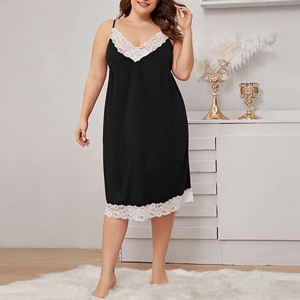 Nightdress Lingeries Sleepwear Nightgowns Pyjamas Plus Size Womens Lace Babydoll