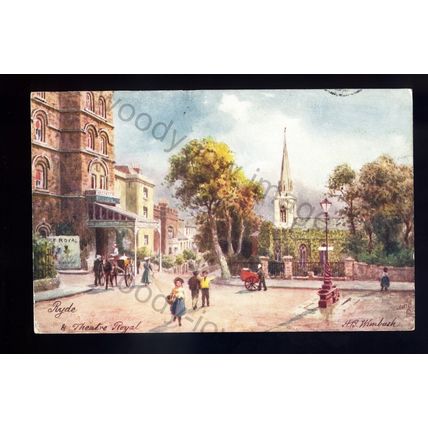 iw223 - I.O.W. - The Theatre Royal, Ryde - Artist H.B.Wimbush - Tuck's postcard