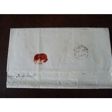 1868 GB QV 1d Red stamp Plate 89 cover Pitlochry Edinburgh MacDonald Dunalistair