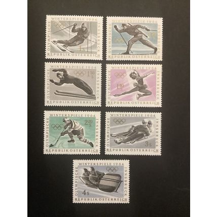 Austria mint stamps 1961 sg 1401/7 Winter Olympics Innsbruck set of 7 MNH