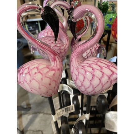 Hampton Bay Solar Pink Flamingo Garden Light
