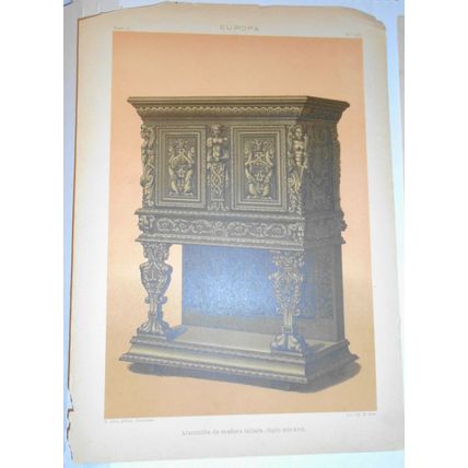 EUROPA Alacenilla - lot of two lithographs circa 1890 by J. Aleu, Barcelona.