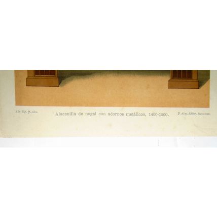 EUROPA Alacenilla - lot of two lithographs circa 1890 by J. Aleu, Barcelona.