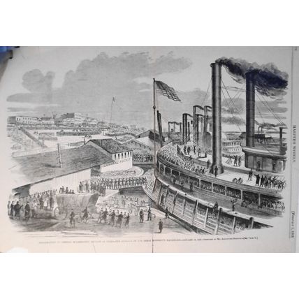 Embarkation Of Gen M'clernand's Brigade At Cairo, Great Mississippi...1862