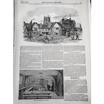 Illustrated London News, September 18, 1847 - Shakespeare & Stratford Upon Avon